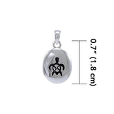 Sea Turtle Sterling Silver Pendant TP676 - Pendants